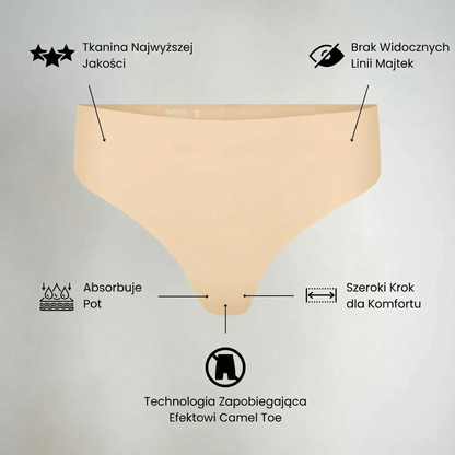Selora – Niewidoczne stringi High Rise bez camel toe